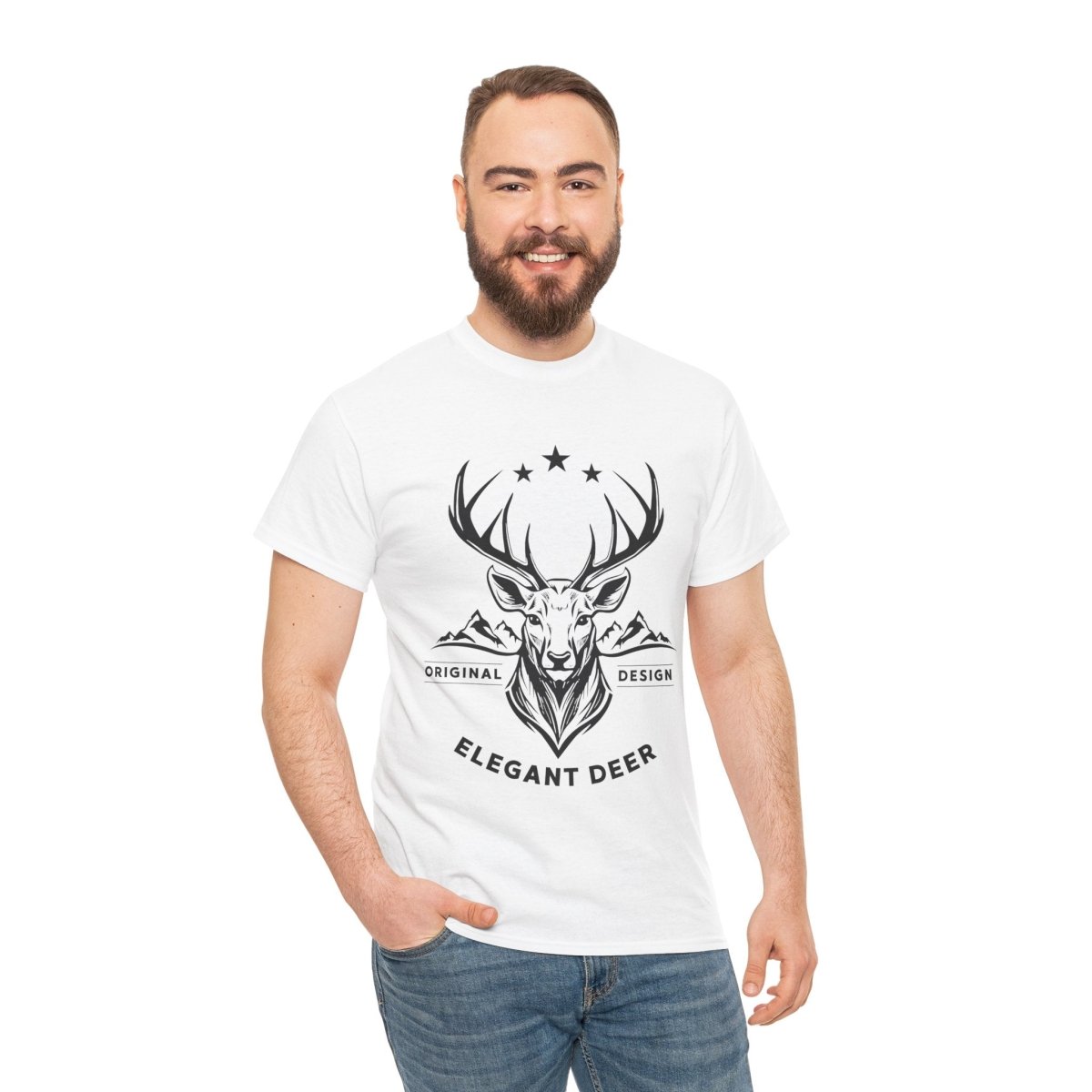 Elegant Deer Unisex Heavy Cotton T-shirt Collection Winter 2024 - Elegant Deer