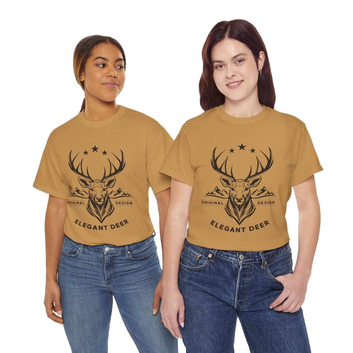 Elegant Deer Unisex Heavy Cotton T-shirt Collection Winter 2024 - Elegant Deer