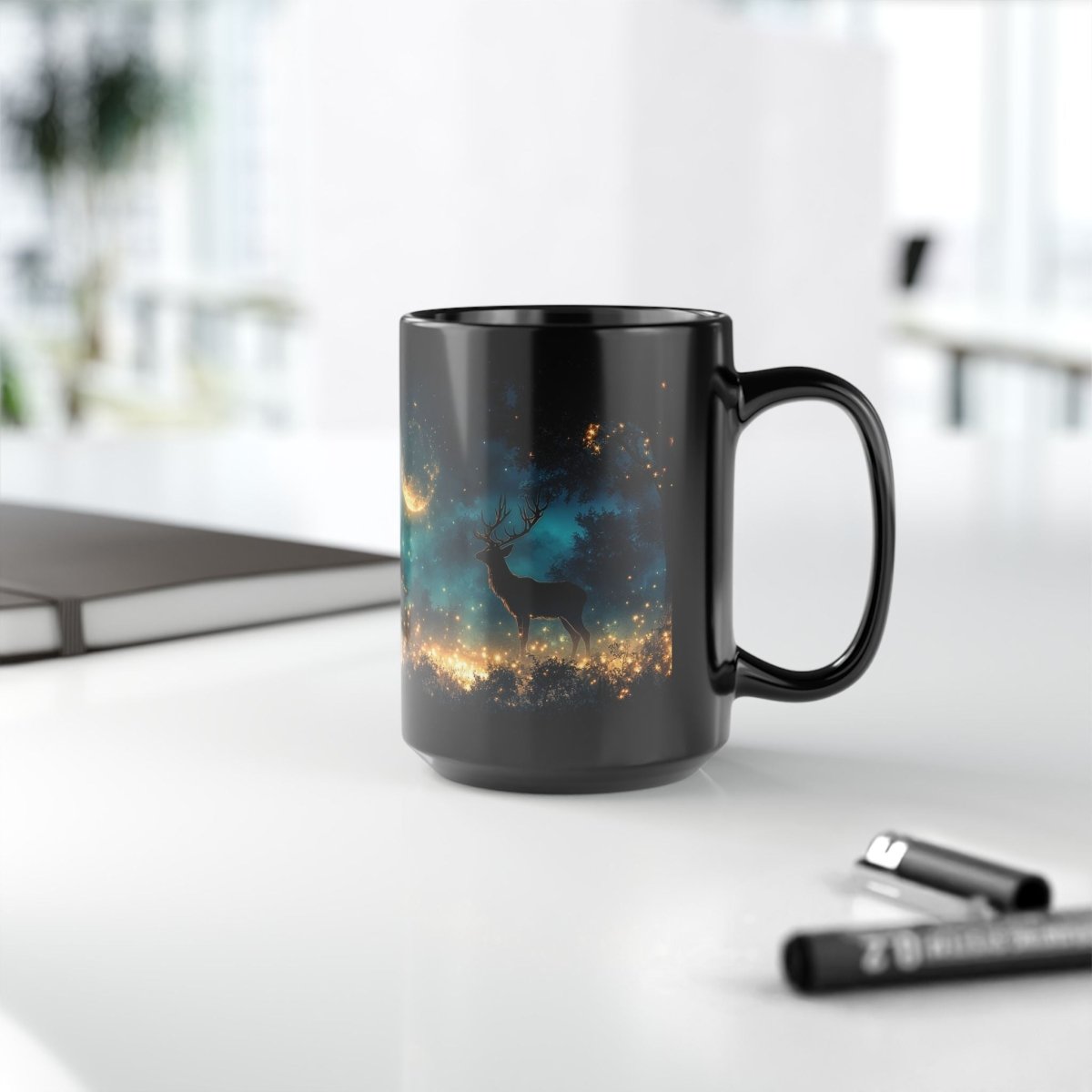 Enchanted Moonlit Forest Mug – A Touch of Magic 15oz - Elegant Deer