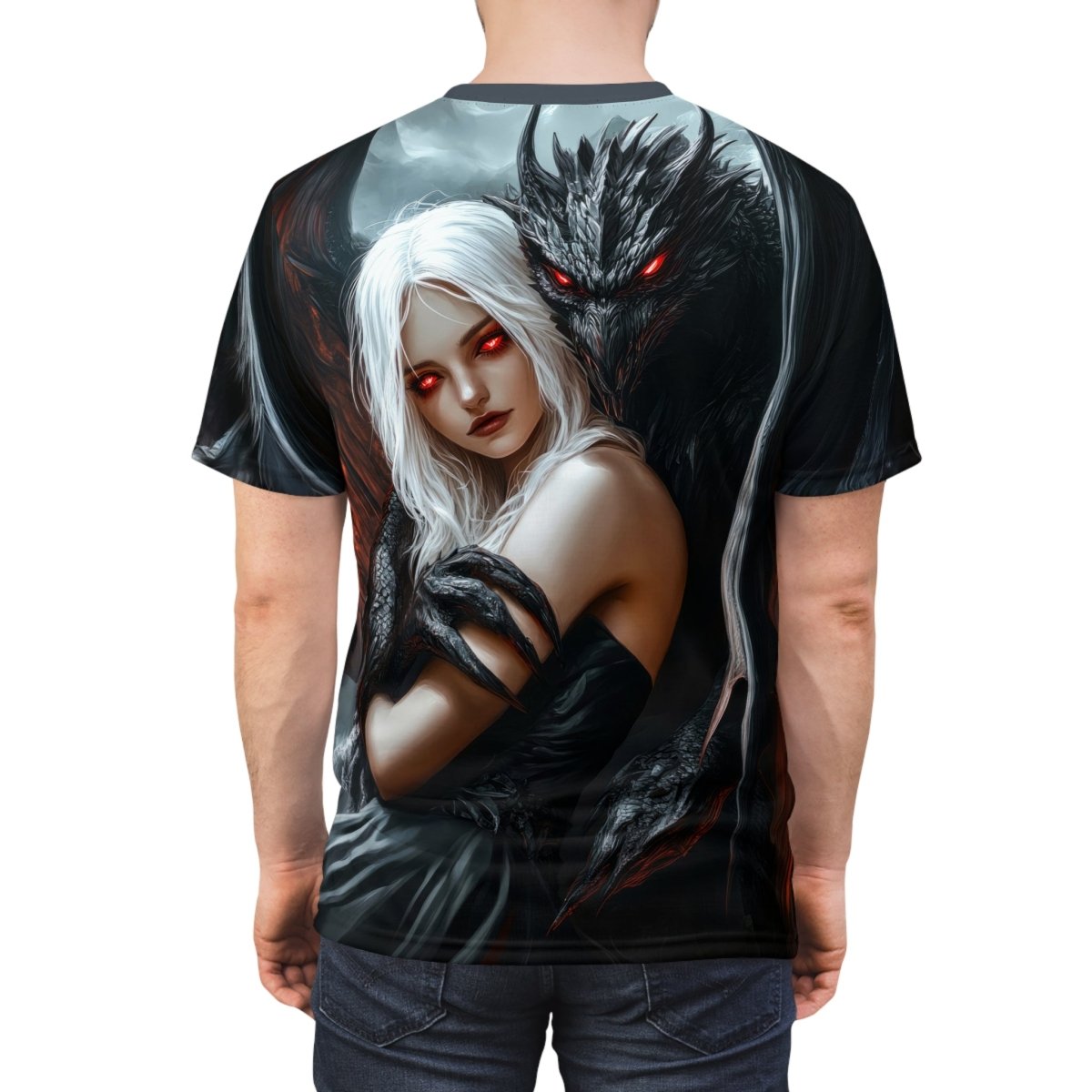 Ethereal Darkness - Dual - Sided AOP T-Shirt - Elegant Deer