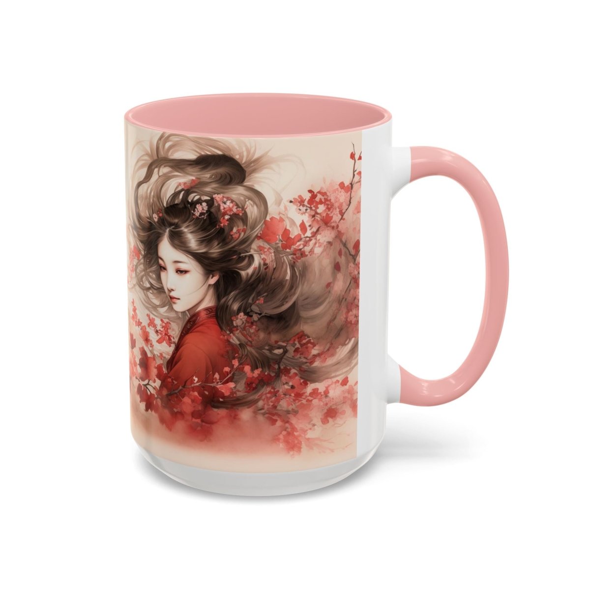 Exquisite Blossom Beauty Coffee Mug, 15oz - Elegant Deer