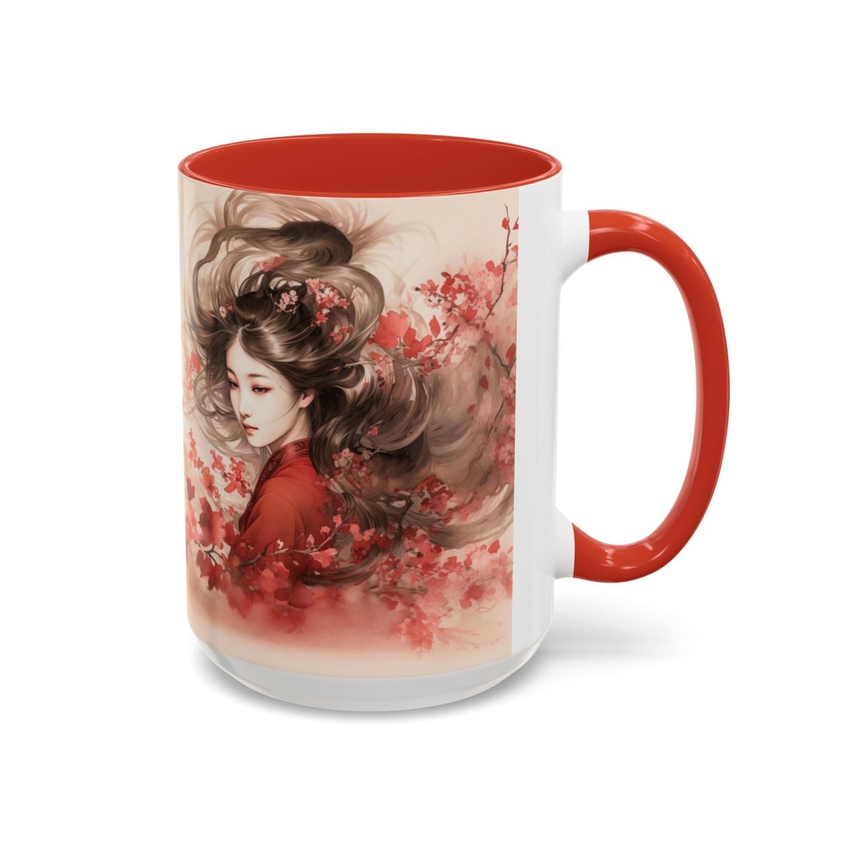 Exquisite Blossom Beauty Coffee Mug, 15oz - Elegant Deer