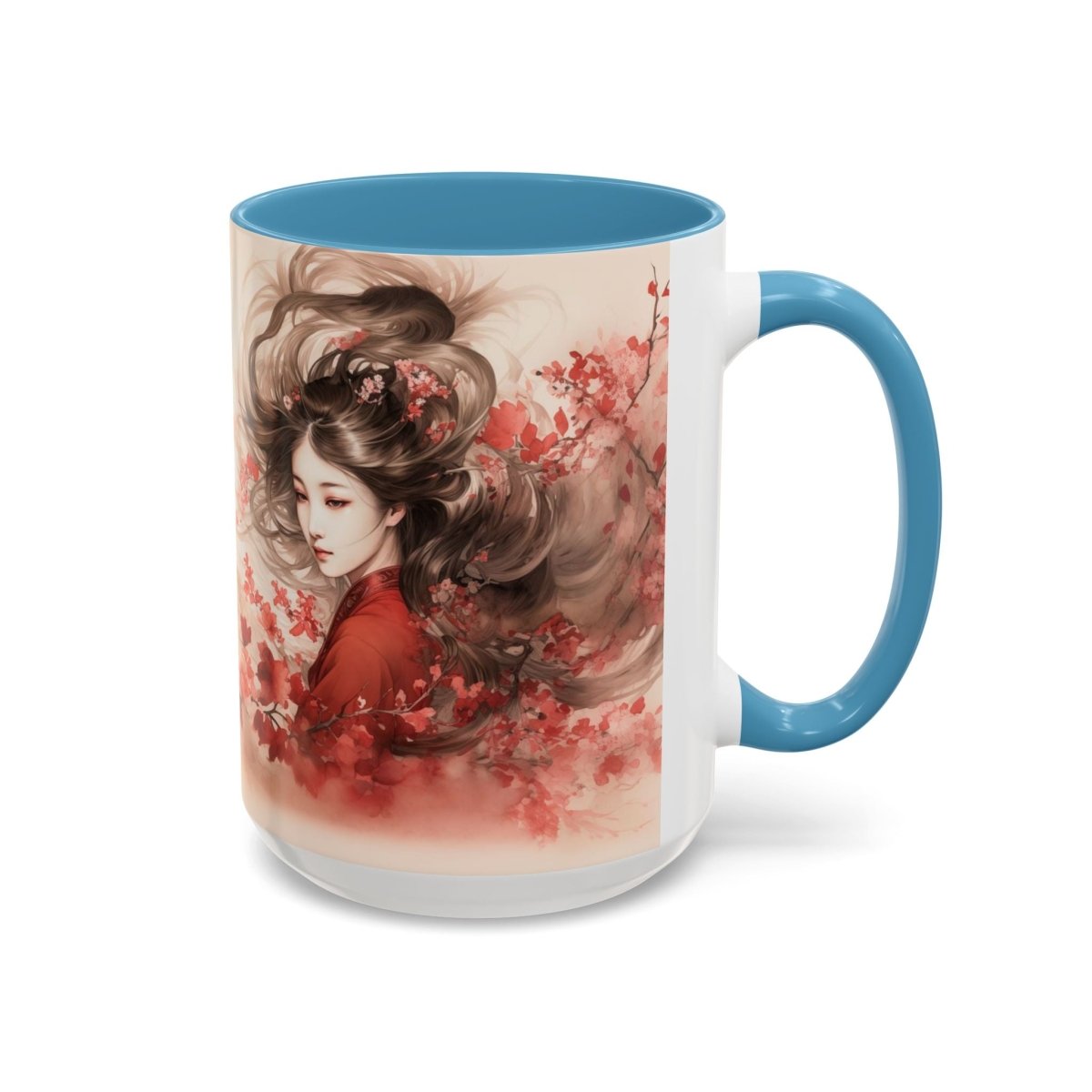 Exquisite Blossom Beauty Coffee Mug, 15oz - Elegant Deer