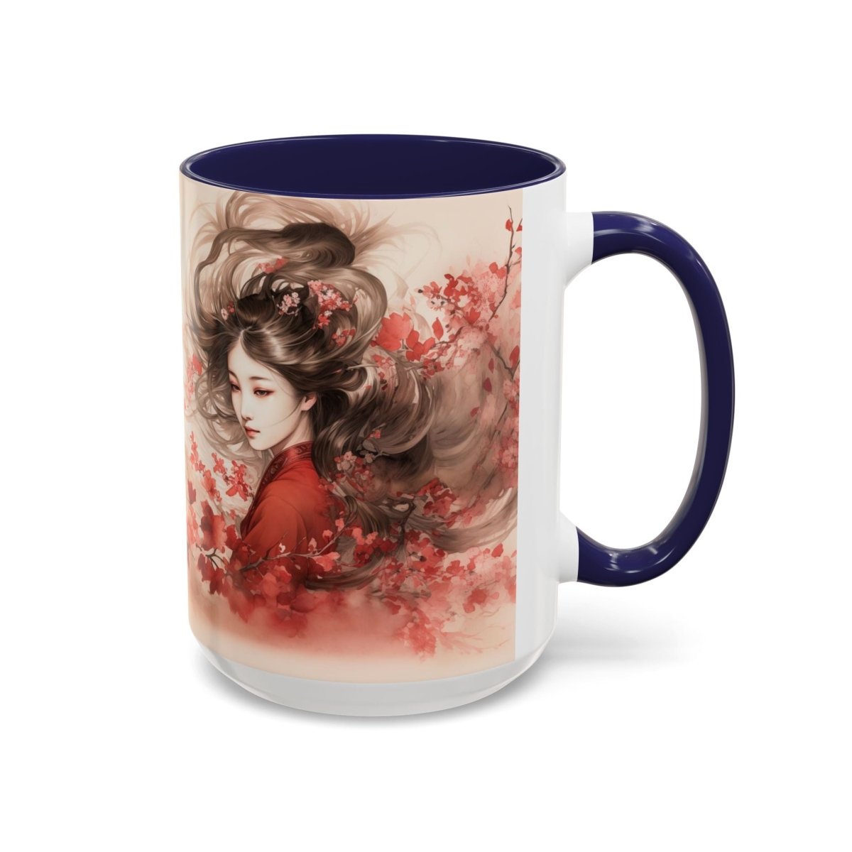 Exquisite Blossom Beauty Coffee Mug, 15oz - Elegant Deer