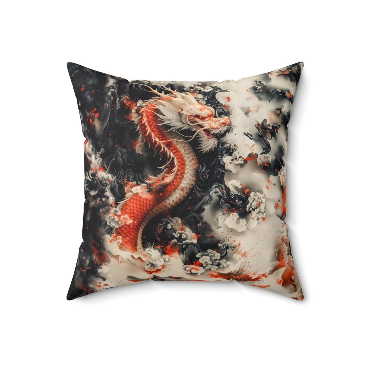 Exquisite Dragon Motif Pillow - Elegant Deer