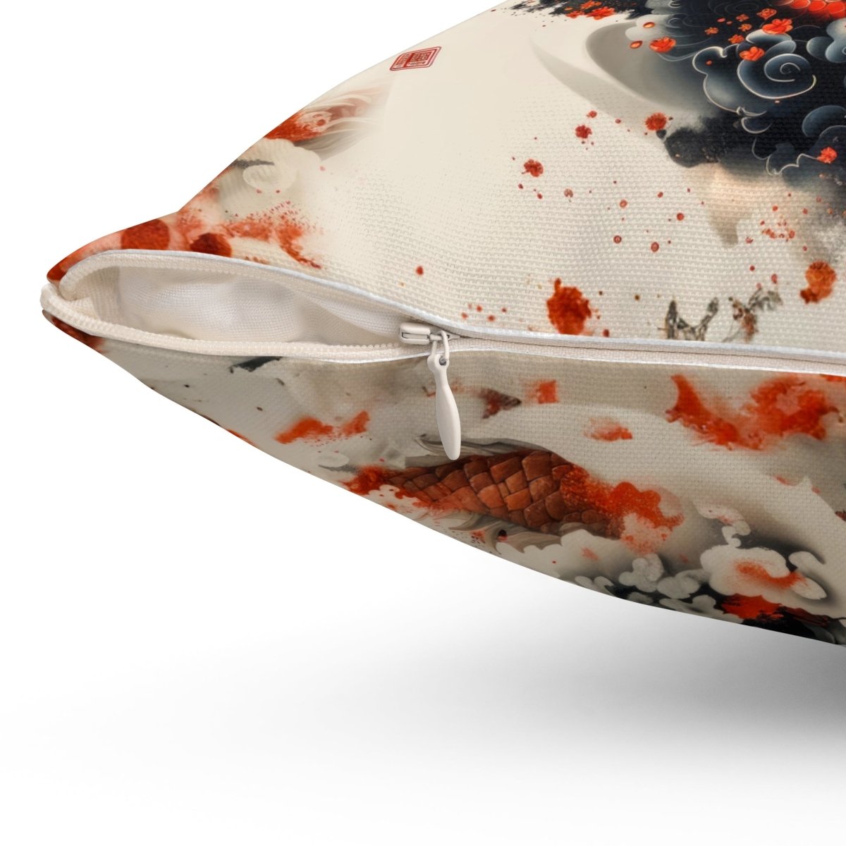 Exquisite Dragon Motif Pillow - Elegant Deer