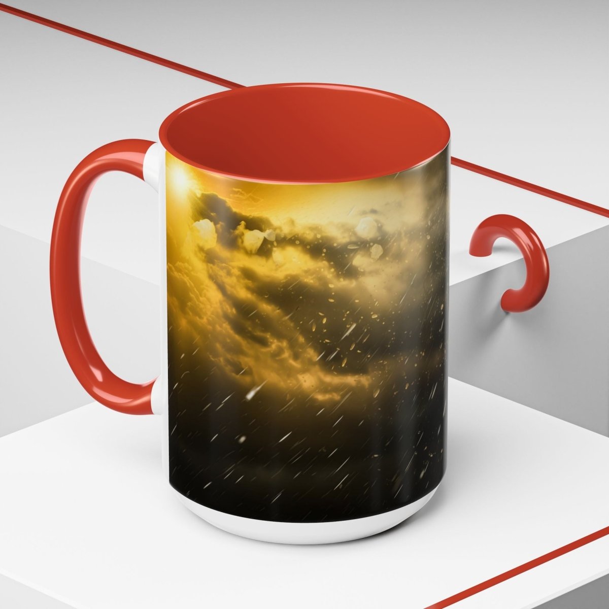 Exquisite Rainy Day Elegance Coffee Mug, 15oz - Elegant Deer