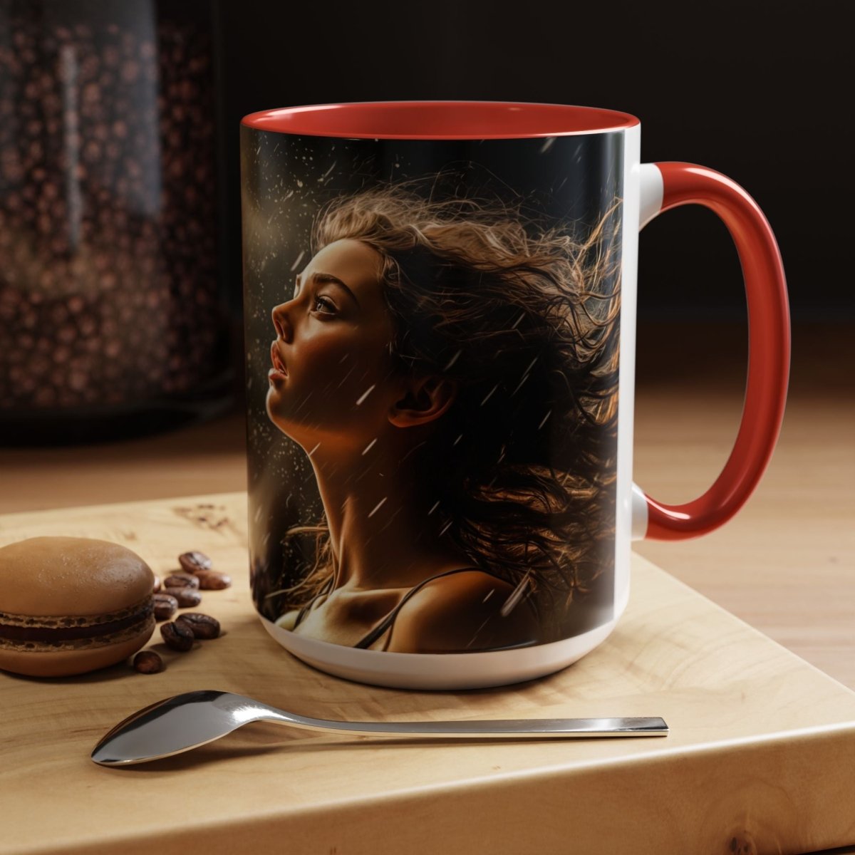 Exquisite Rainy Day Elegance Coffee Mug, 15oz - Elegant Deer
