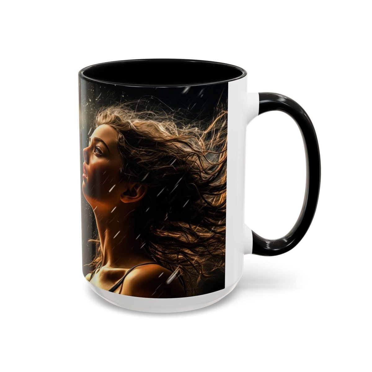 Exquisite Rainy Day Elegance Coffee Mug, 15oz - Elegant Deer