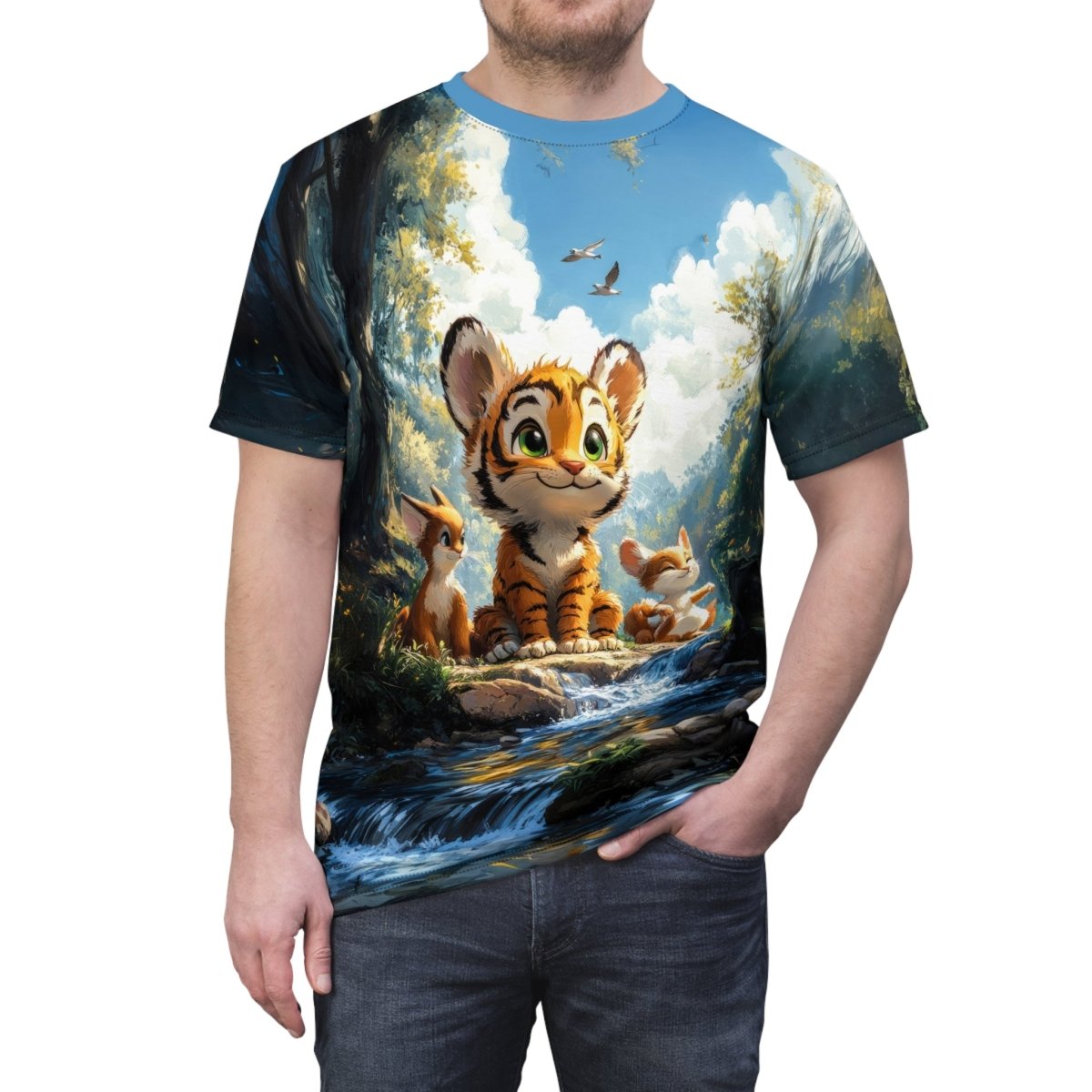 Forest Friends - Dual - Sided AOP T-Shirt - Elegant Deer