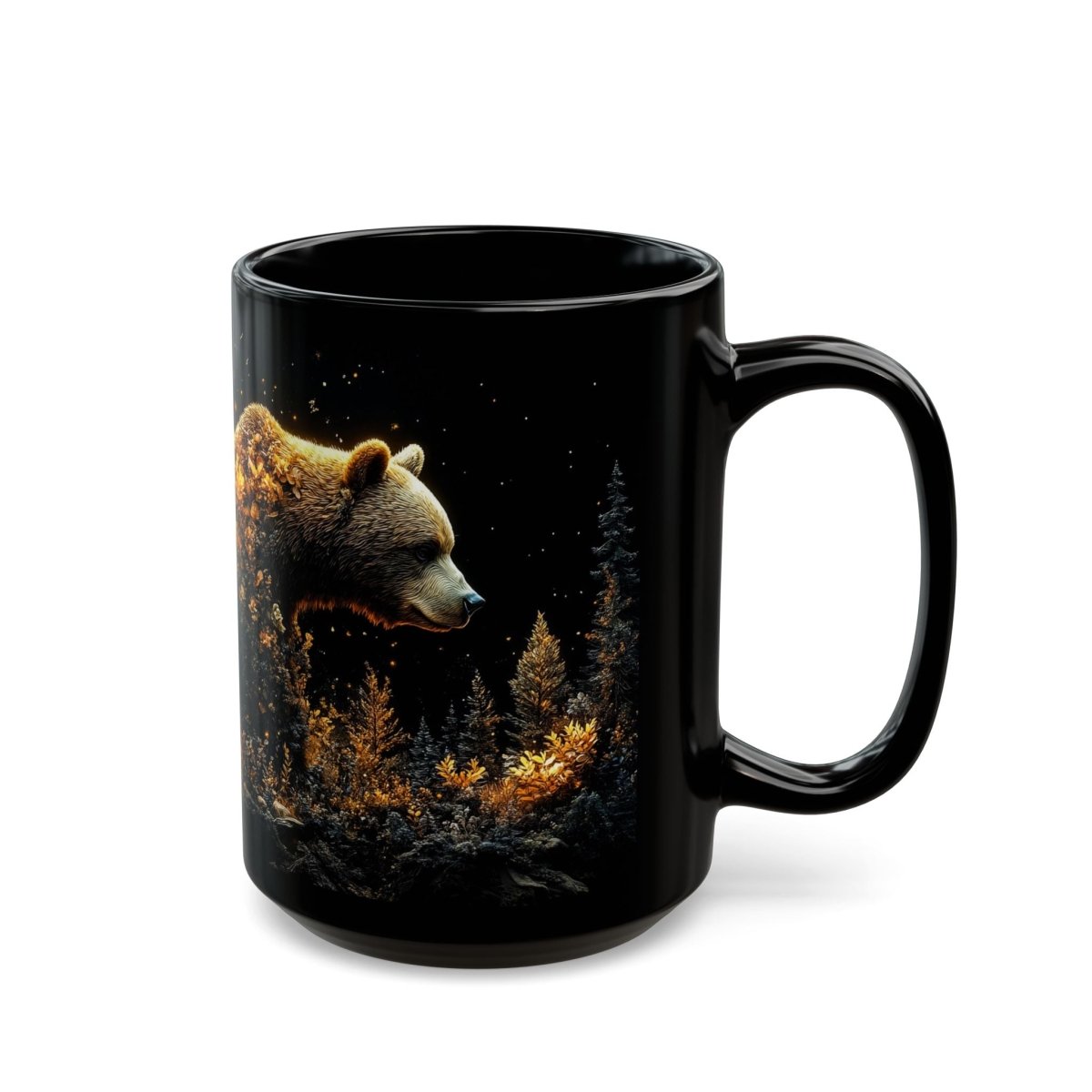 🐻 Forest Guardian – Mystical Bear Mug 🌲 - Elegant Deer