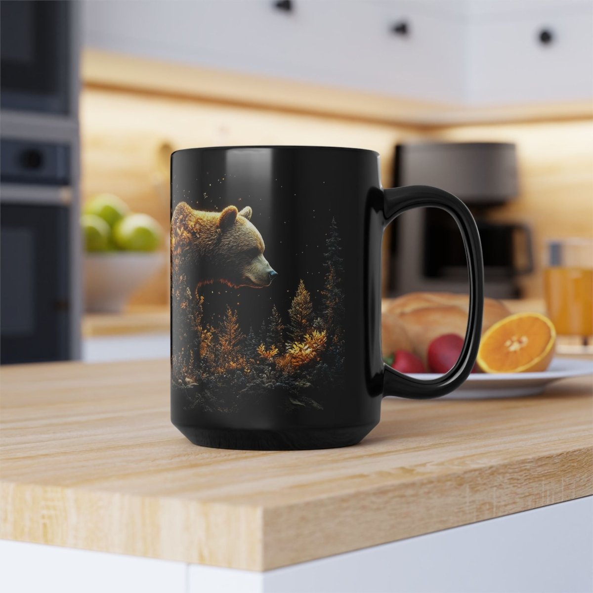 🐻 Forest Guardian – Mystical Bear Mug 🌲 - Elegant Deer