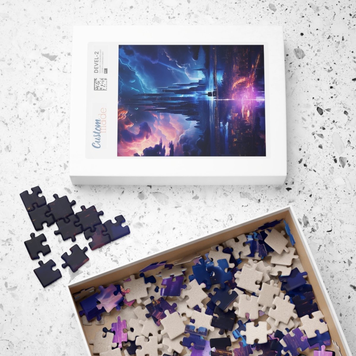 Futuristic cyberpunk style city jigsaw puzzle - Elegant Deer