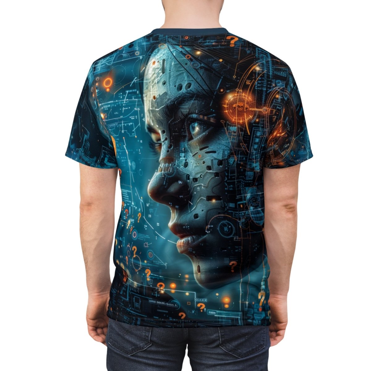 Futuristic Mindscape T-Shirt (AOP) - Elegant Deer