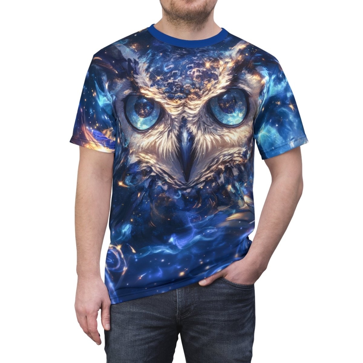 Galaxy Owl T-Shirt (AOP) - Elegant Deer