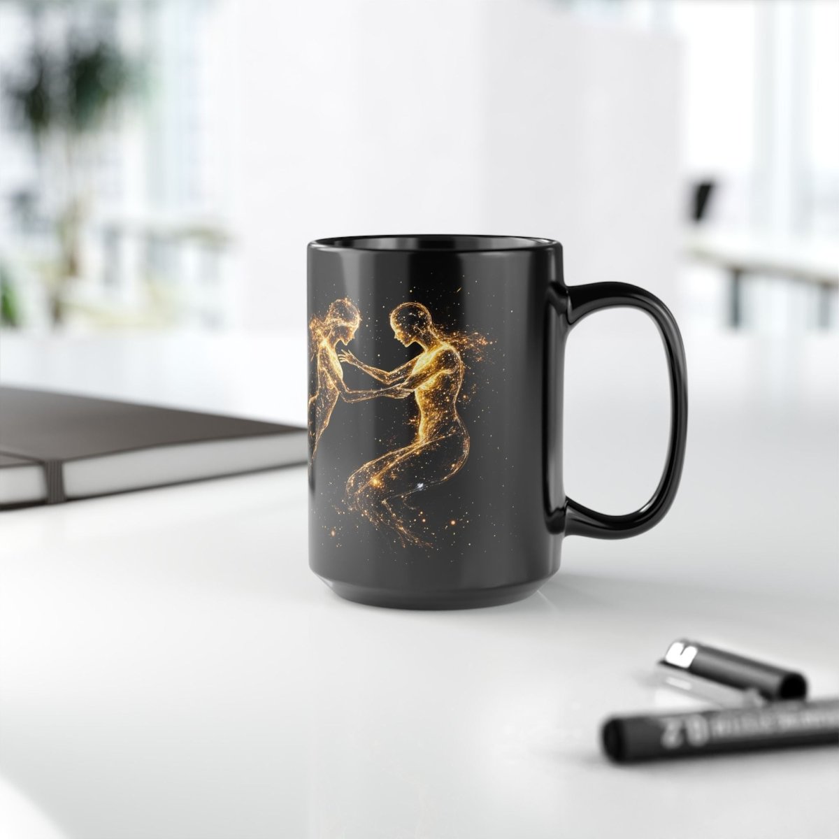 Gemini Mystical Glow Mug ♊ ✨ - Elegant Deer