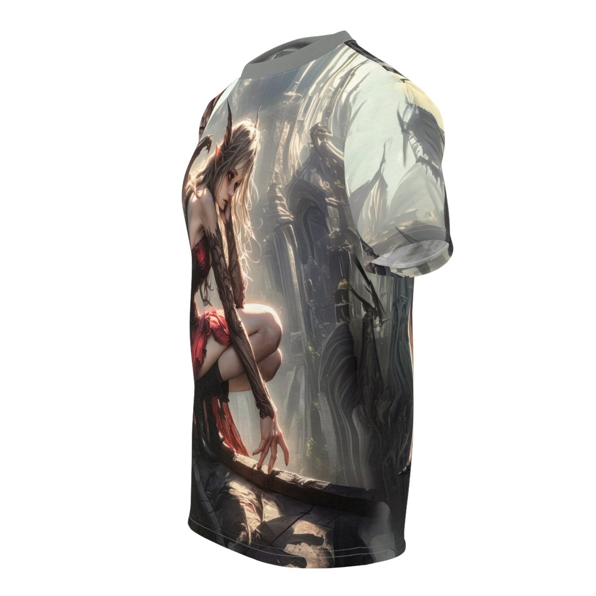 Gothic Wings - Dual - Sided AOP T-Shirt - Elegant Deer
