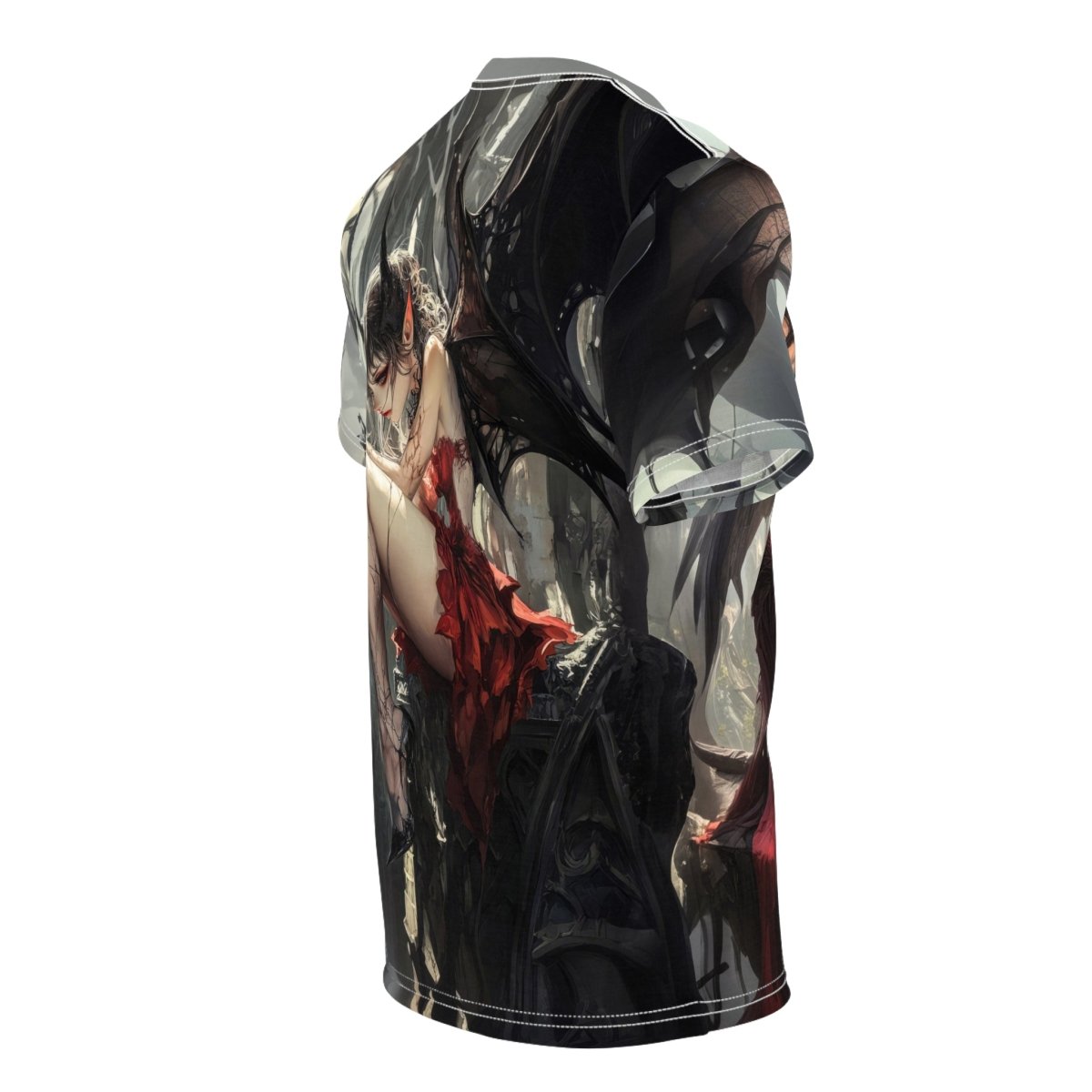Gothic Wings - Dual - Sided AOP T-Shirt - Elegant Deer