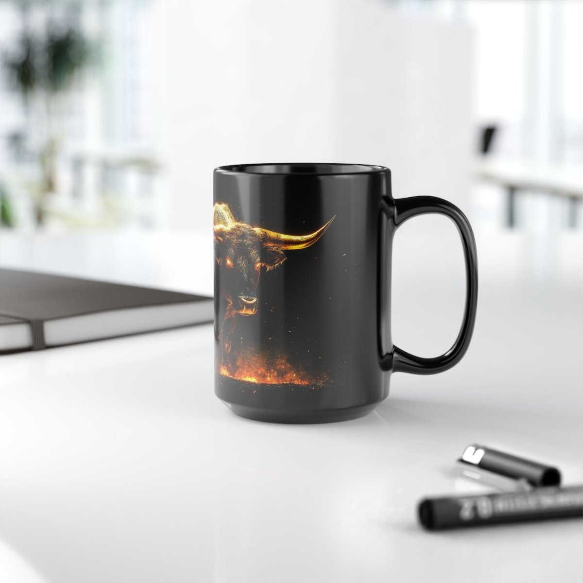 π₯ Infernal Bull β Fiery Strength Mug πβ - Elegant Deer