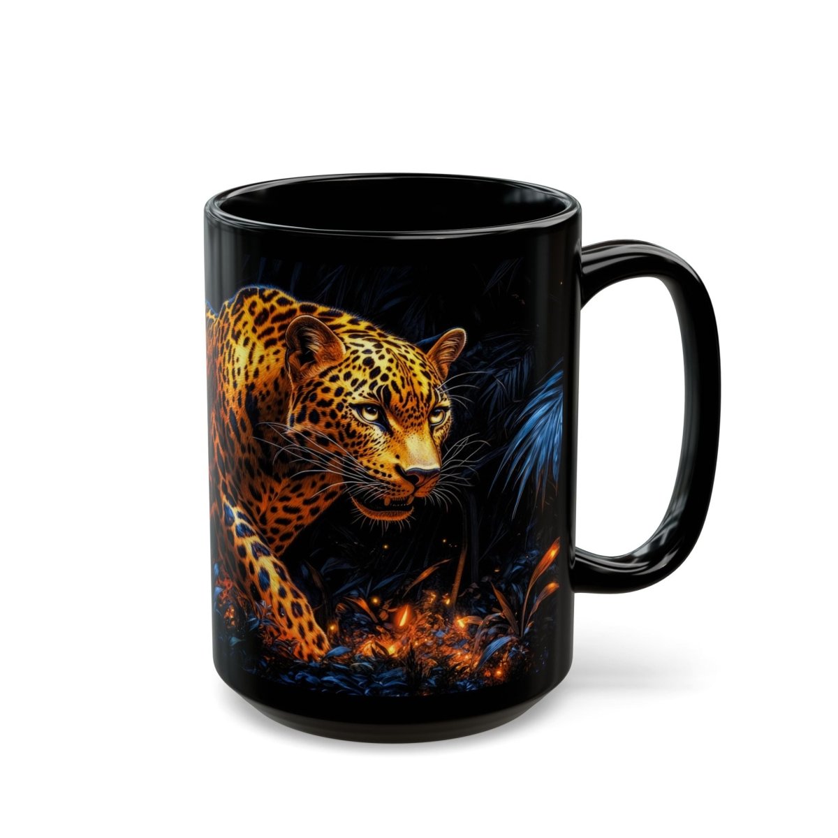 🐆 Jungle Leopard – Enchanted Guardian Mug 🍃 - Elegant Deer