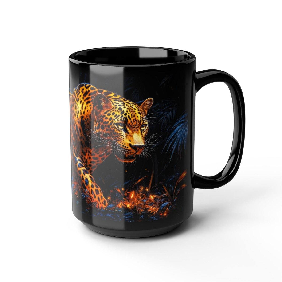 🐆 Jungle Leopard – Enchanted Guardian Mug 🍃 - Elegant Deer