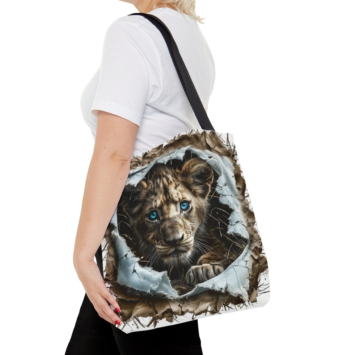 Lion Father with Son Tote Bag - Elegant Deer