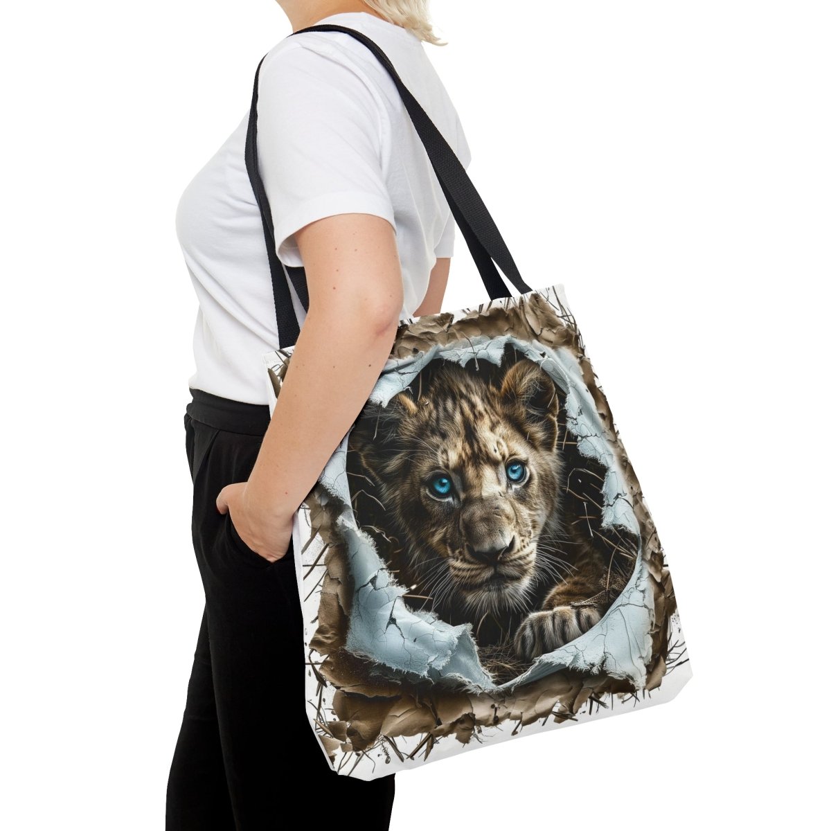 Lion Father with Son Tote Bag - Elegant Deer
