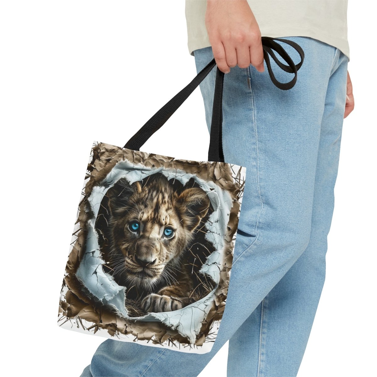 Lion Father with Son Tote Bag - Elegant Deer