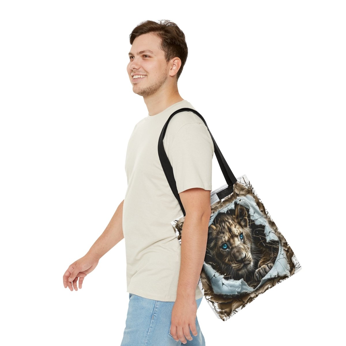 Lion Father with Son Tote Bag - Elegant Deer