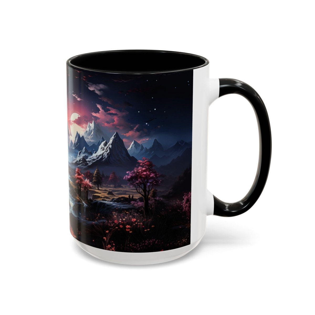 Magical Landscape Coffee Mug, 15oz - Elegant Deer
