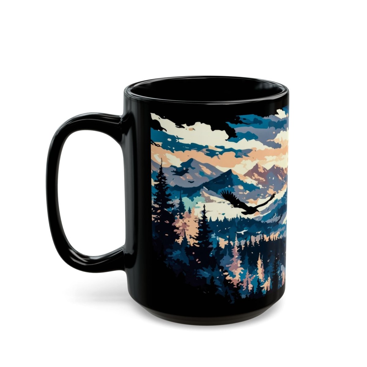 Majestic Mountain Sunrise Mug – Inspire Your Day 15oz - Elegant Deer