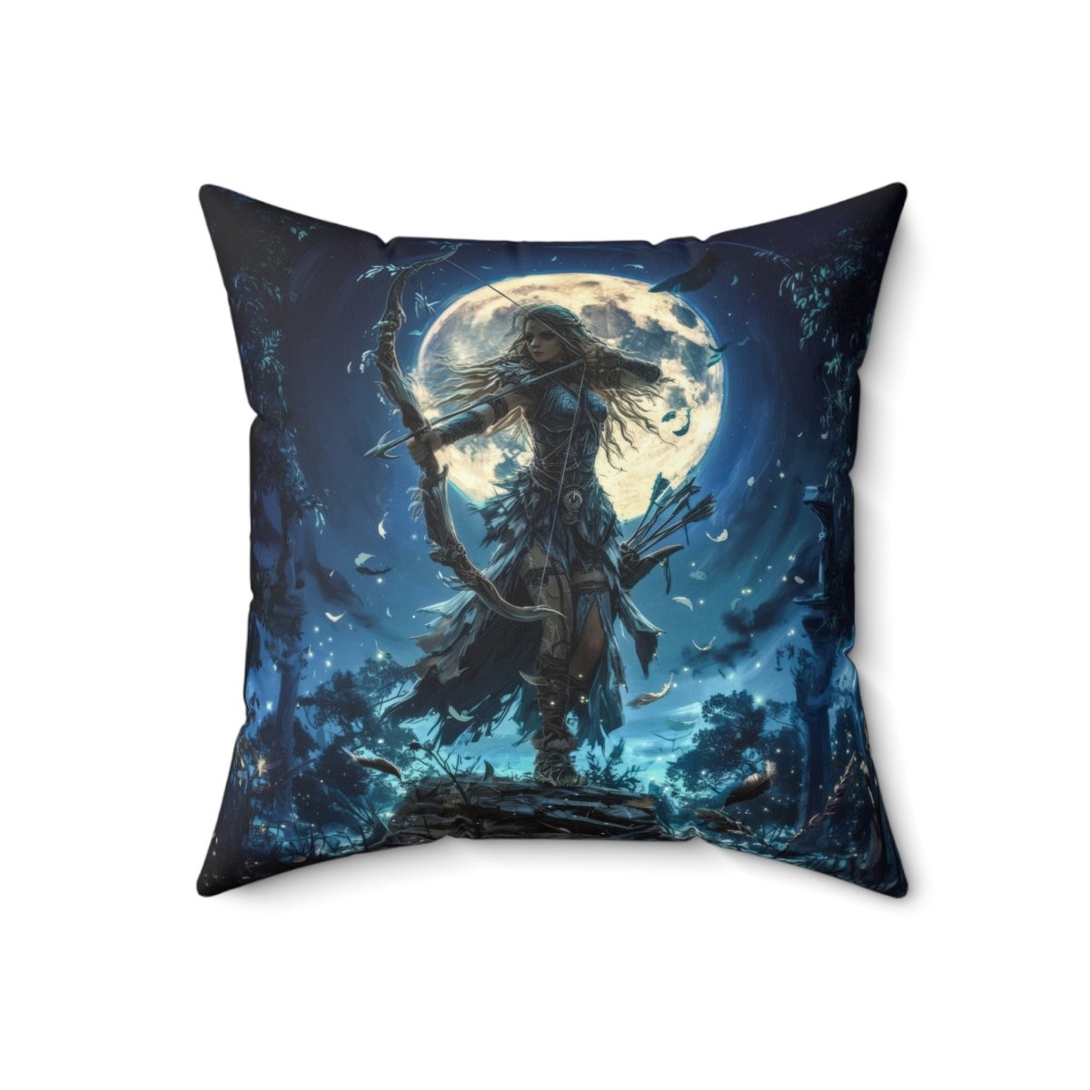 Moonlit Archer Pillow - Elegant Deer