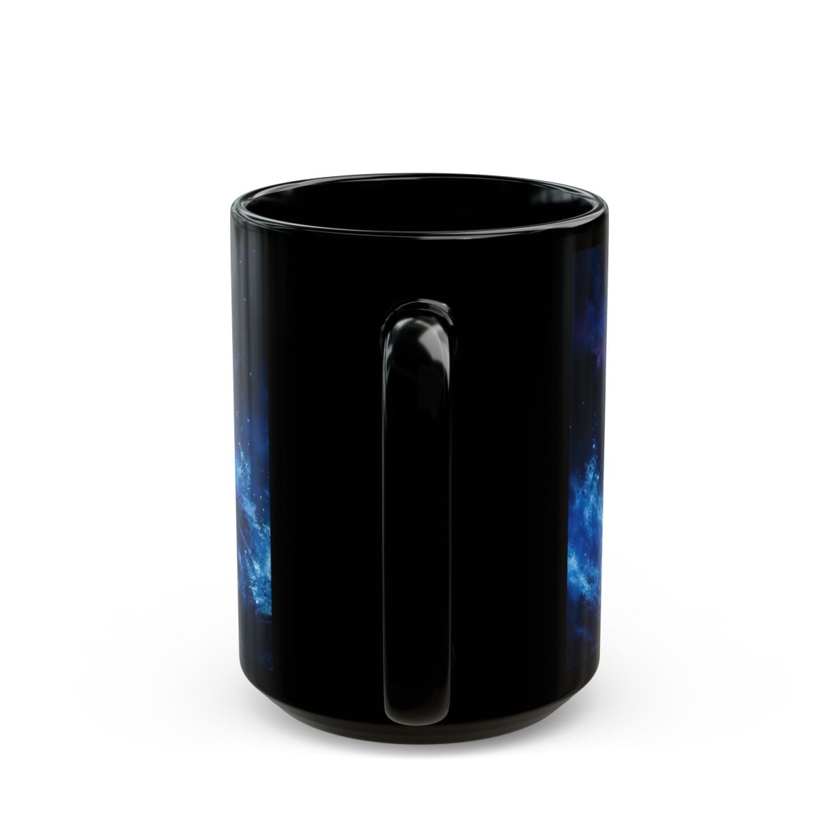 🌙 Moonlit Sorceress Black Mug – Mystical Feminine Fantasy Art - Elegant Deer