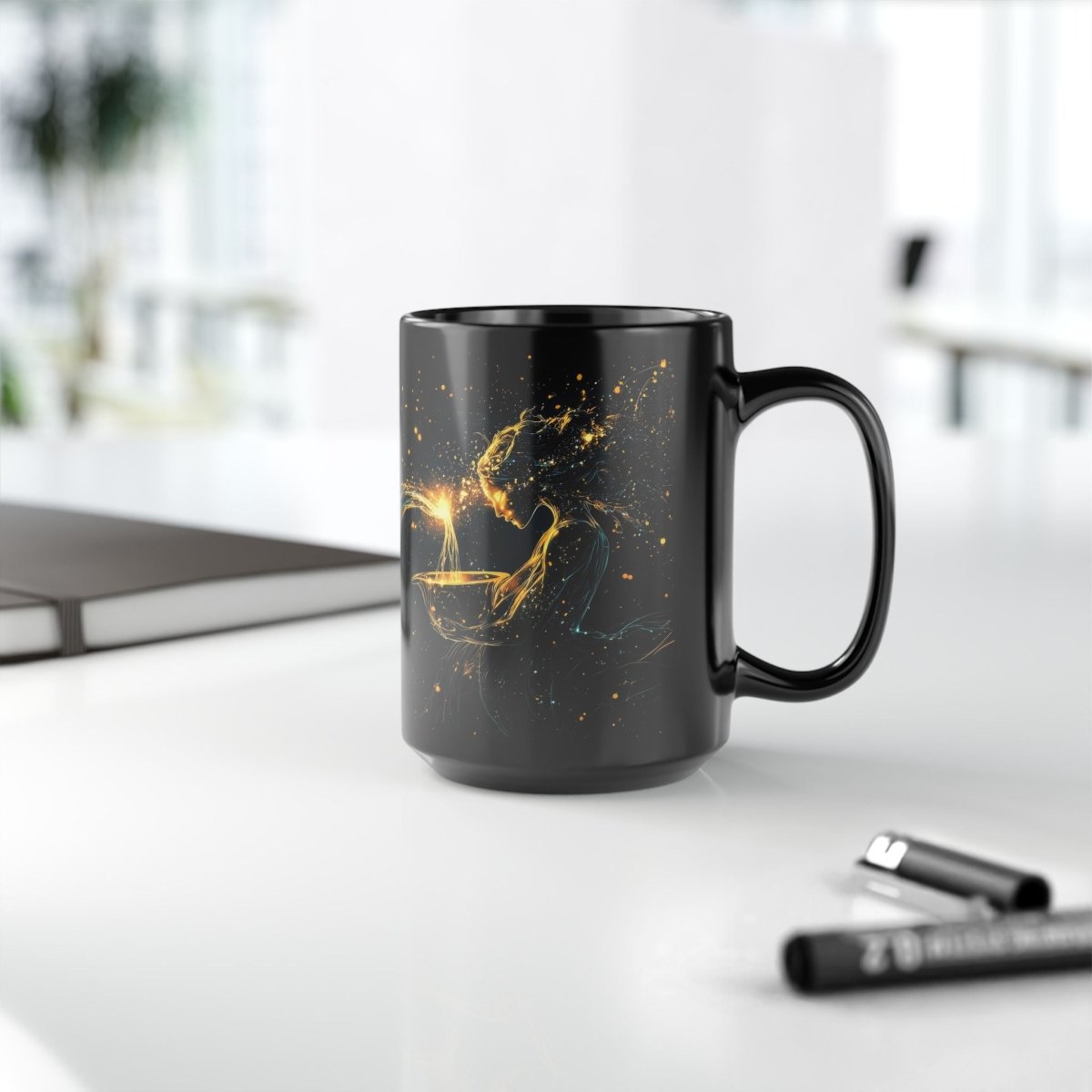 ♒ Mystic Aquarius – Celestial Water Bearer Mug - Elegant Deer