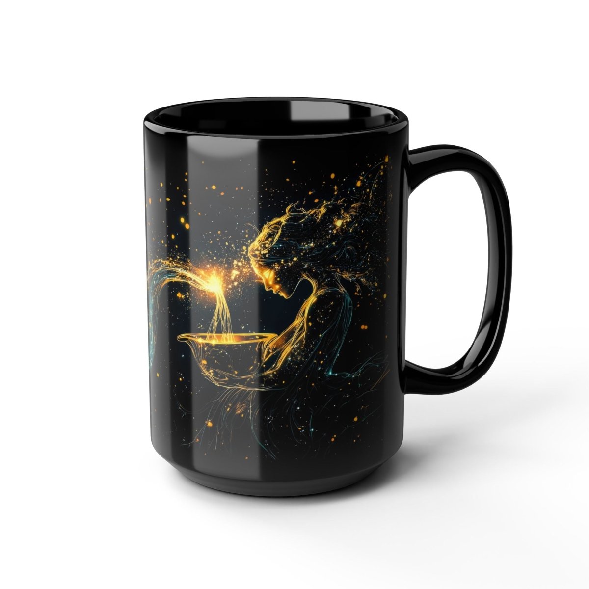 ♒ Mystic Aquarius – Celestial Water Bearer Mug - Elegant Deer
