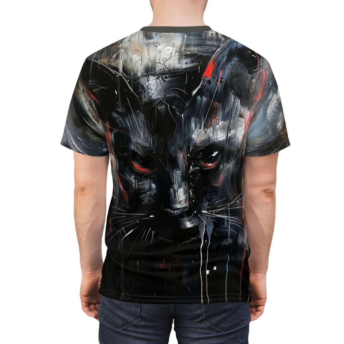Mystic Feline T-Shirt (AOP) - Elegant Deer