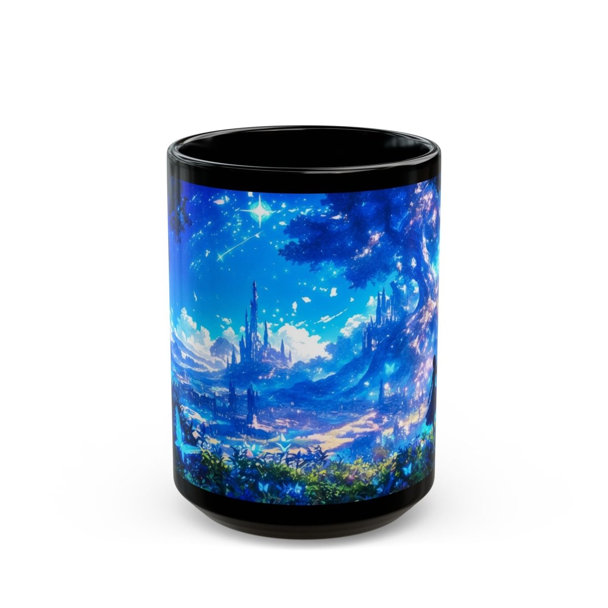 Mystical Fantasy Forest Coffee Mug 15oz - Elegant Deer