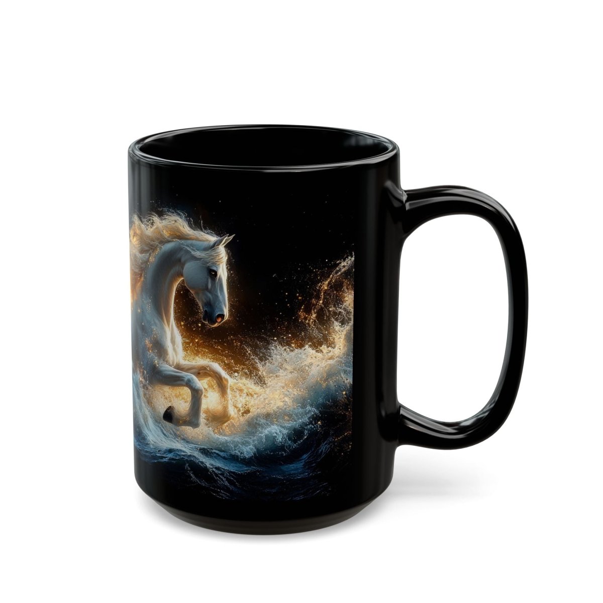 🐴 Ocean Horse – Mystical Waves Mug 🌊 - Elegant Deer