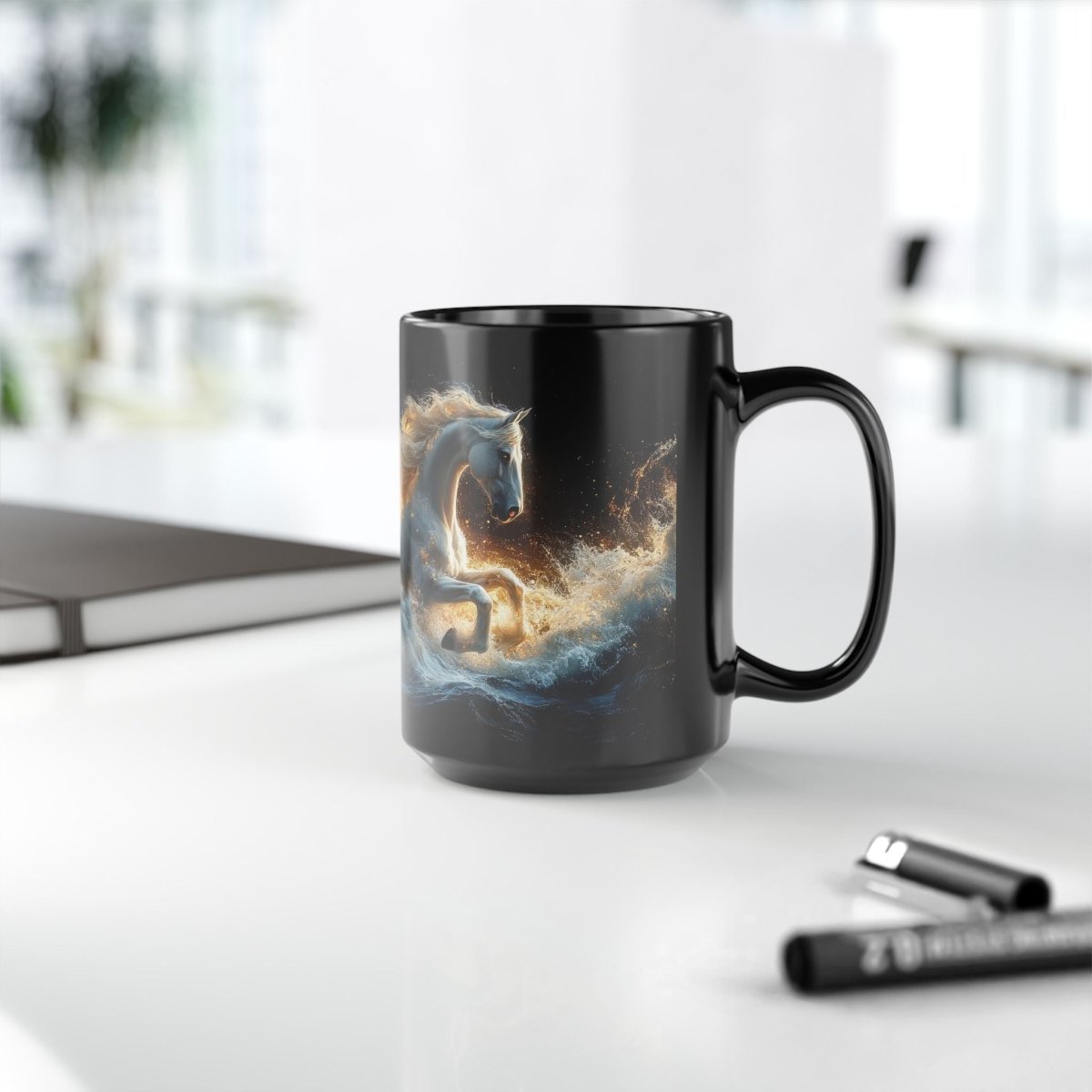 🐴 Ocean Horse – Mystical Waves Mug 🌊 - Elegant Deer