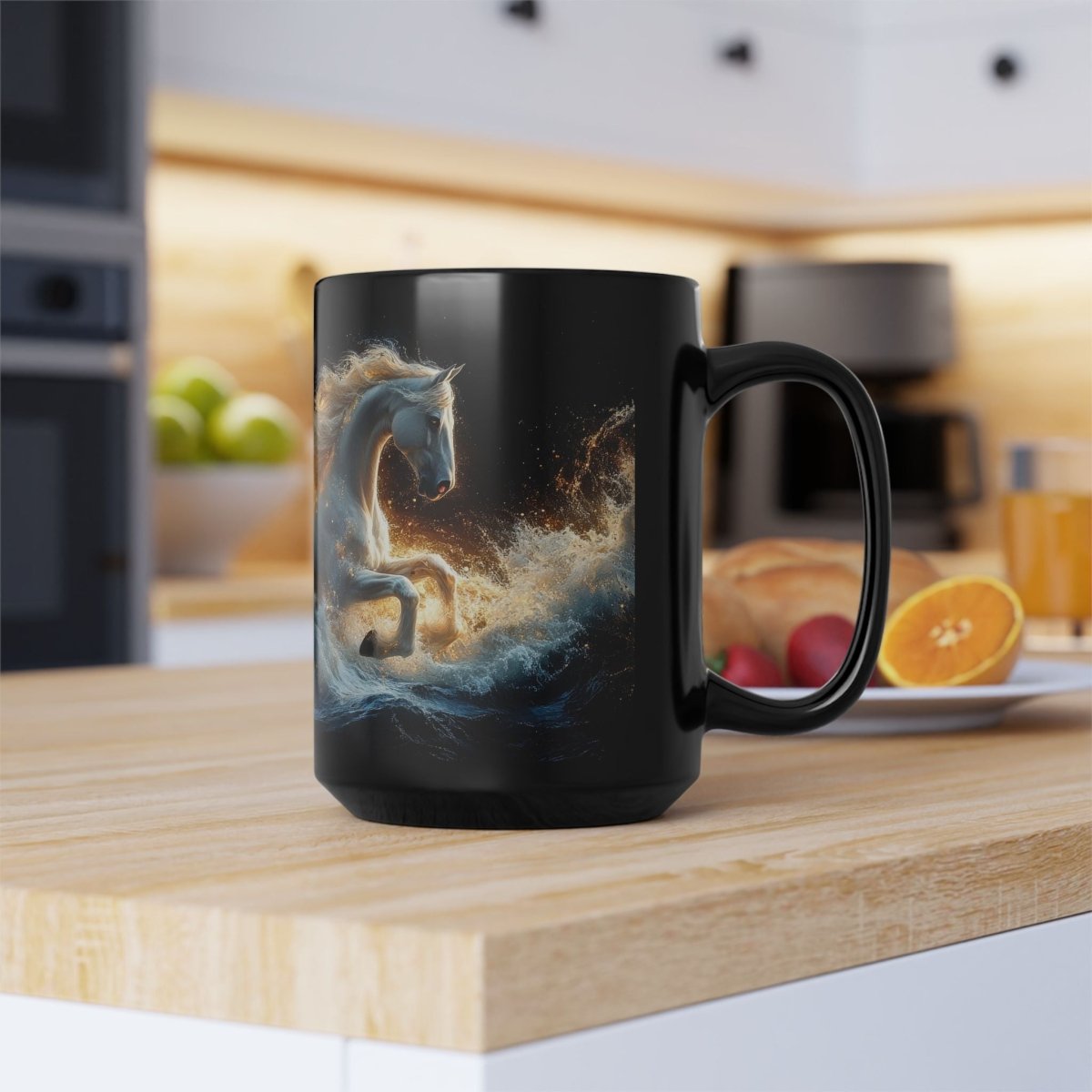 🐴 Ocean Horse – Mystical Waves Mug 🌊 - Elegant Deer