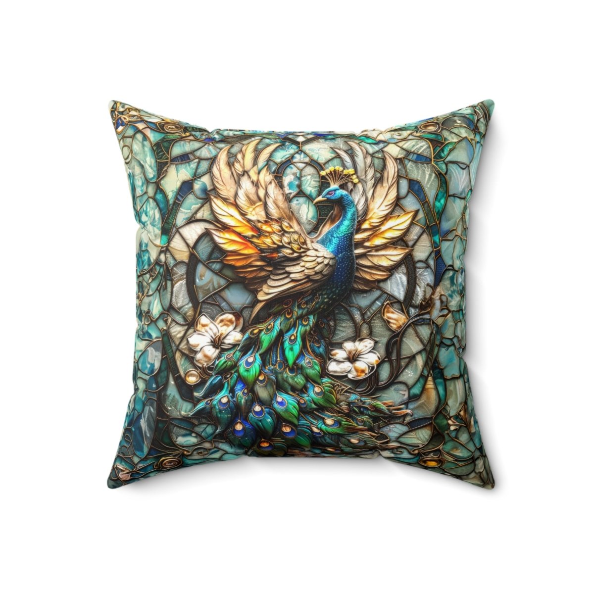 Opulent Peacock Dreams Pillow Pillow - Elegant Deer