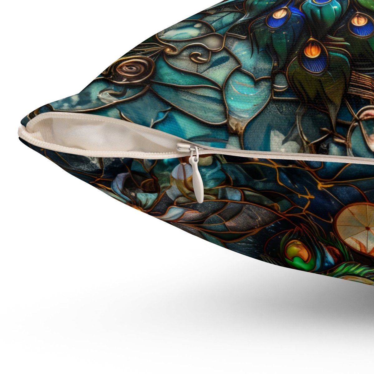 Opulent Peacock Dreams Pillow Pillow - Elegant Deer