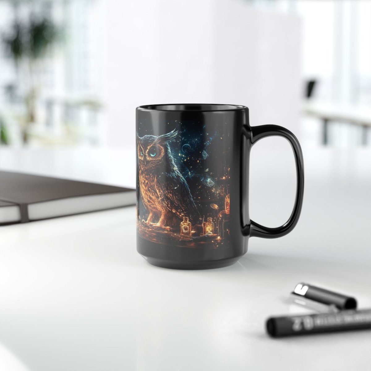 🦉 Owl Alchemist – Magical Wisdom Mug ⚗️ - Elegant Deer