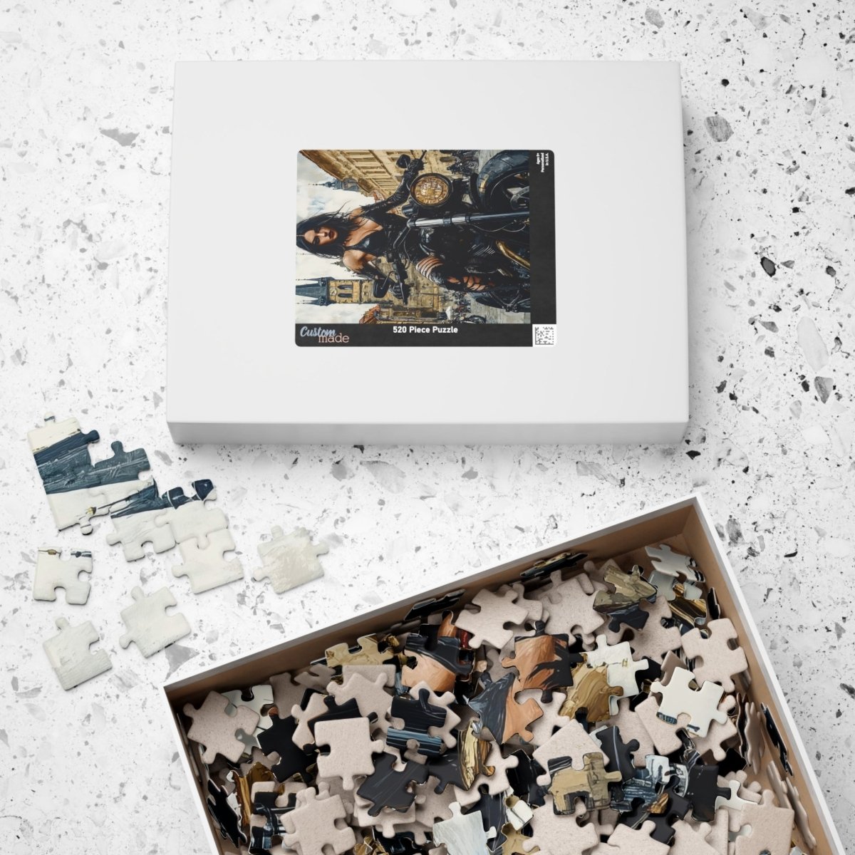 ๐๏ธ Rebel Biker Girl Puzzle โ Urban Freedom Edition ๐ค - Elegant Deer