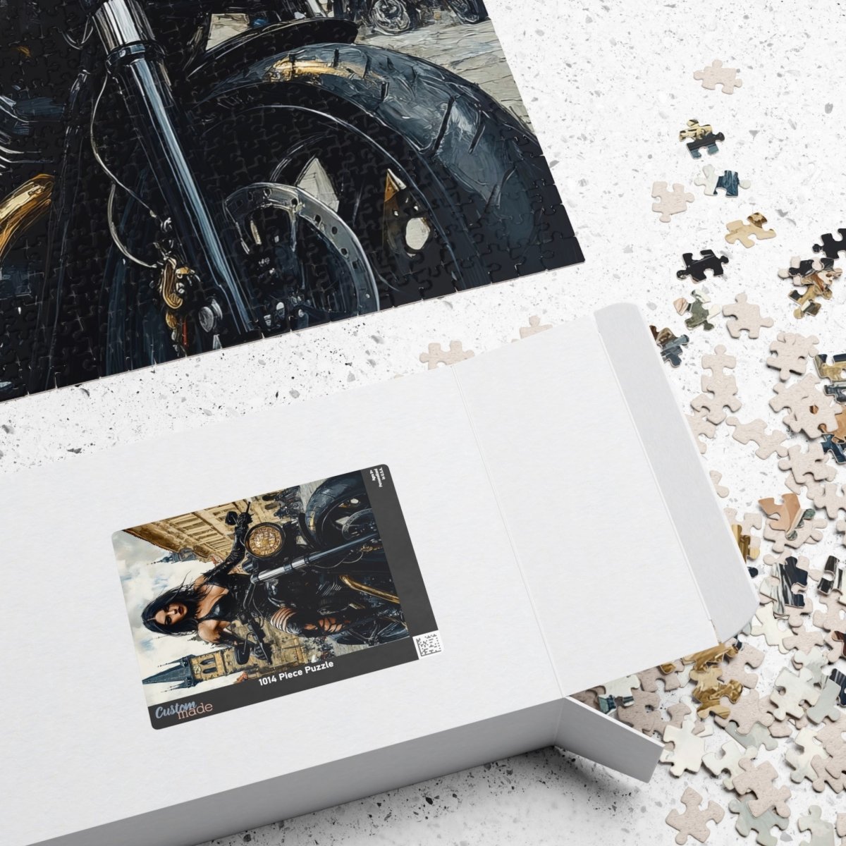 ๐๏ธ Rebel Biker Girl Puzzle โ Urban Freedom Edition ๐ค - Elegant Deer