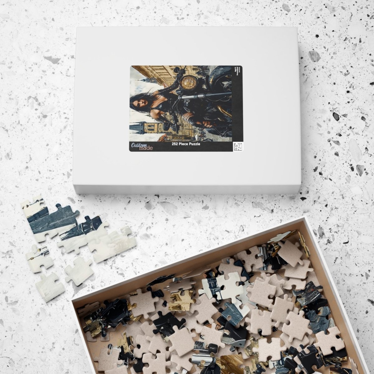 ๐๏ธ Rebel Biker Girl Puzzle โ Urban Freedom Edition ๐ค - Elegant Deer