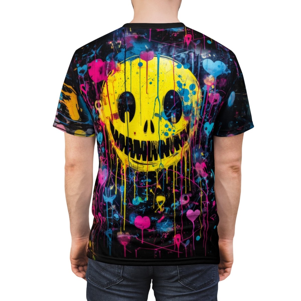 Rebellious Radiance T-Shirt (AOP) - Elegant Deer