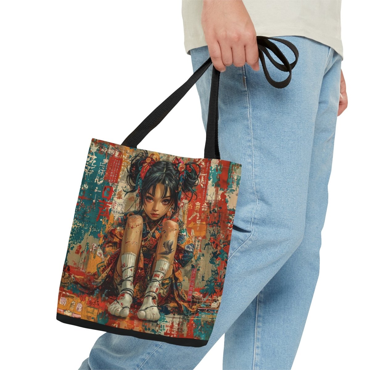Rebels Tattoo Tote Bag - Elegant Deer