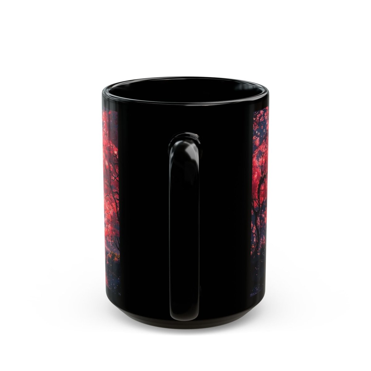 Romantic Cherry Blossom Sunset Mug - Valentine's Edition 15oz - Elegant Deer