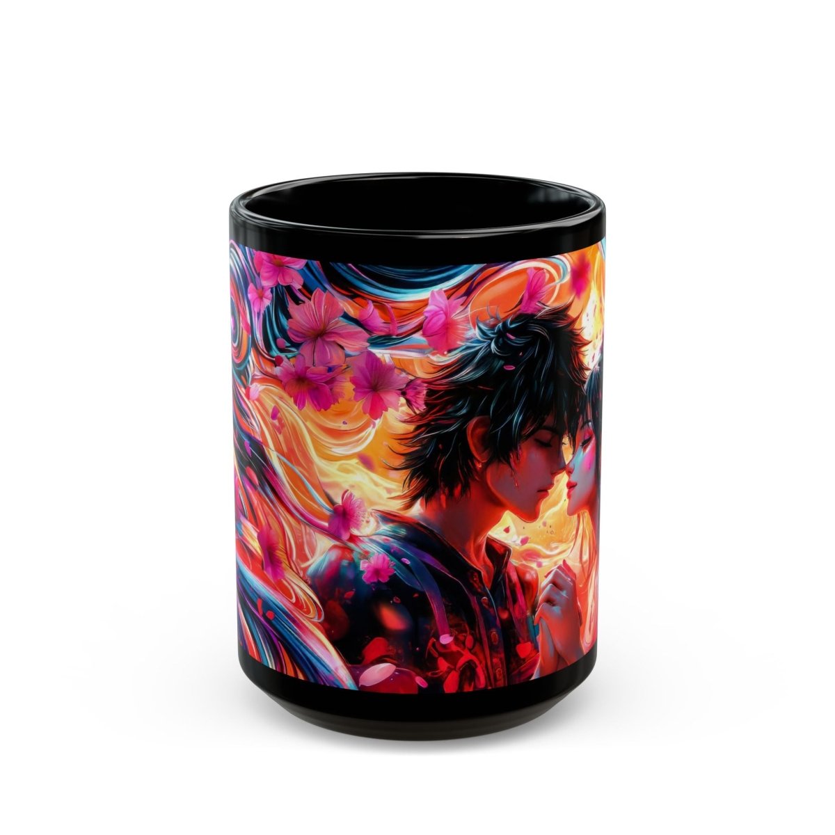Romantic Manga - Style Coffee Mug 15oz - Elegant Deer